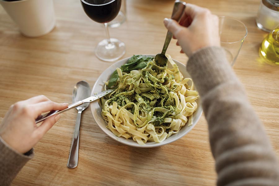 Degustanda pasta pesto fresca